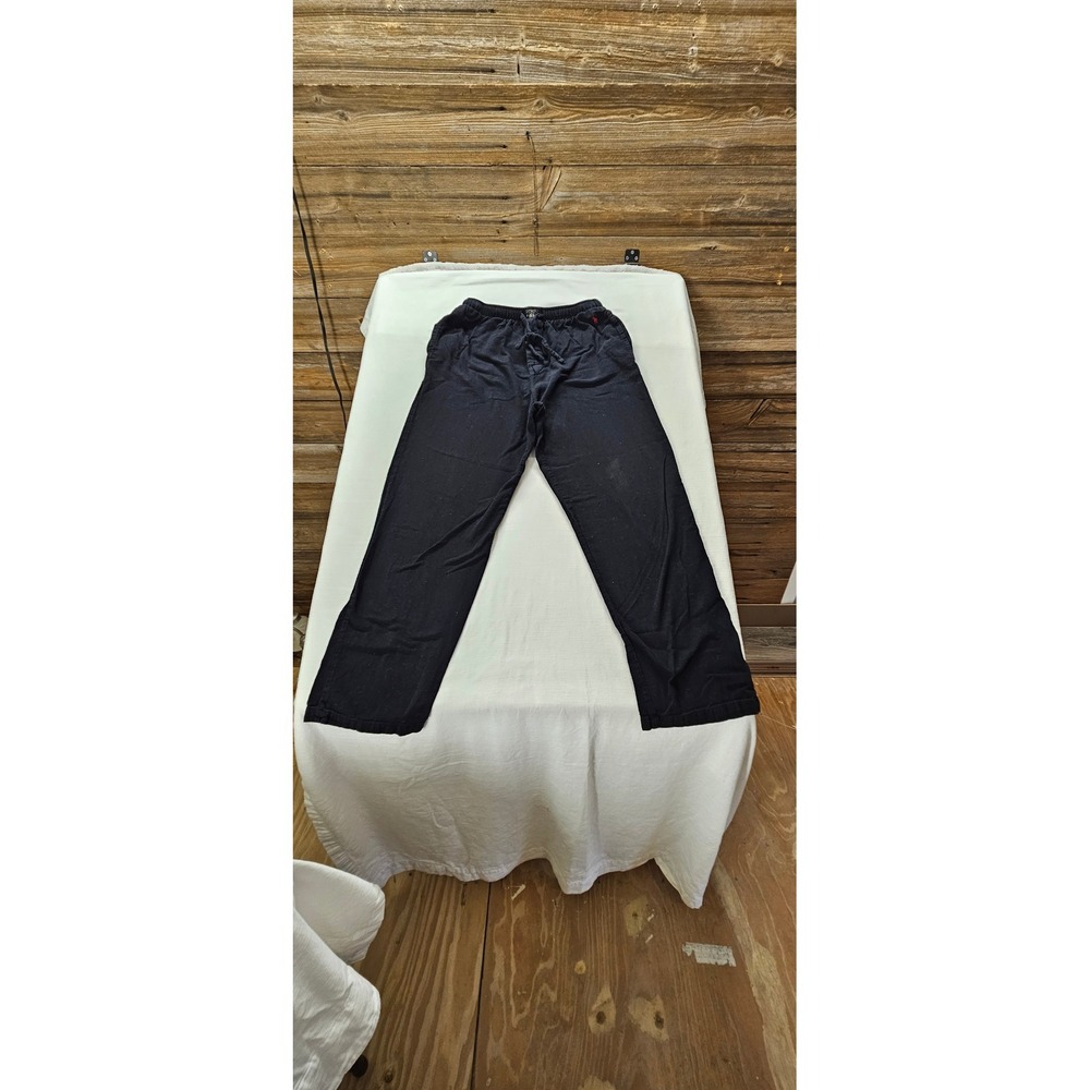 Polo Ralph Lauren Mens Black Cotton Knit Lounge Sleep Pants Size M Drawstring